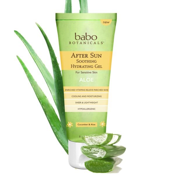 Babo Botanicals After Sun Soothing Hydrating Aloe Vera Gel With Natural witch Hazel and Cucumber, Vegan, For Babies, Kids or Sensitive Skin - 8 oz. - Image 2