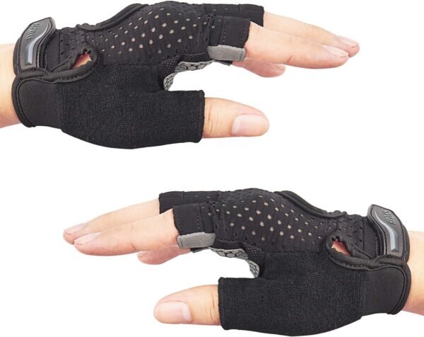 Workout Gloves Weight Lifting Gloves Palm Support Protection for Men Women, Exercise Gloves Sports for Training, Fitness, Gym, Black - Image 8