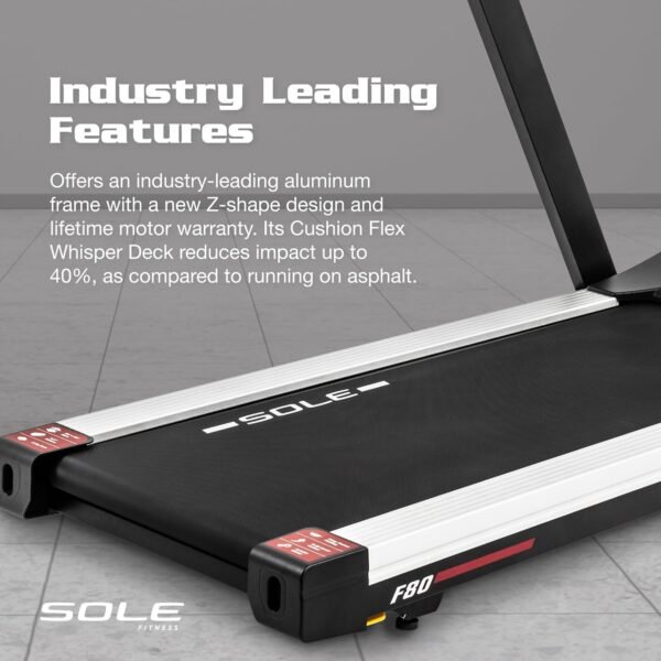 SOLE Fitness F63, F65, F80, F85, TT8 Treadmill with Incline, Bluetooth, Foldable Treadmill Option, Treadmills for Home, Work from Home Fitness, Running and Walking Treadmill - Image 7