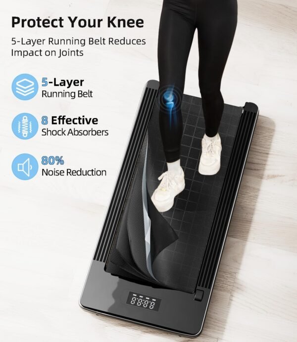 Walking Pad - Under Desk Treadmill, Treadmills for Home/Office, Portable Treadmill, Walking Pad Treadmill Under Desk with Remote Control LED Display- Ideal for Fitness Enthusiasts - Image 6