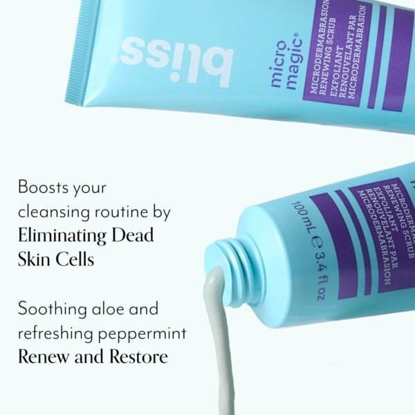 bliss Micro Magic | Skin-renewing Microdermabrasion Scrub | Straight-from-the-Spa | Tightens Pores & Brightens Skin | Paraben Free, Cruelty Free | 3.4 fl oz - Image 5