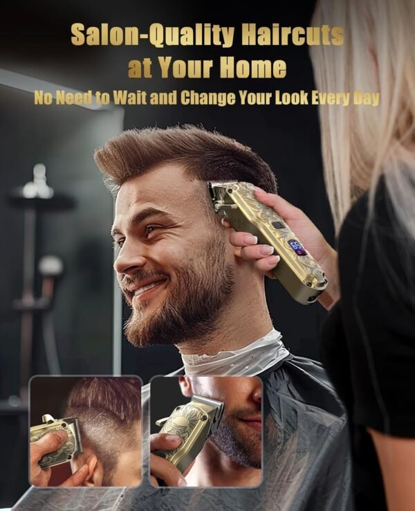 Jack & Rose Cordless Hair Clippers, Mens Hair Clippers, Wireless Clippers for Men, Barber kit Professional Clippers for Men - Image 6