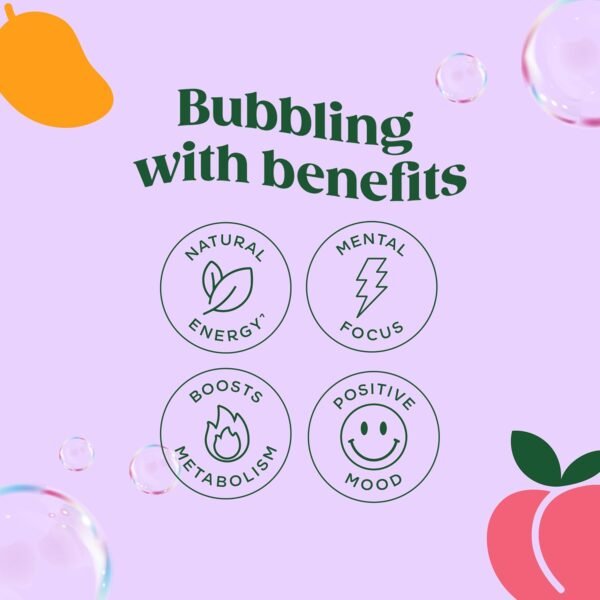 Bloom Sparkling Energy Drink - Natural Caffeine, Zero Sugar, 180mg Caffeine - Antioxidant-Rich w/Green Coffee Bean, Green Tea Extract, Prebiotics - Wellness Beverage for Focus & Metabolism 12oz 12 pk - Image 5