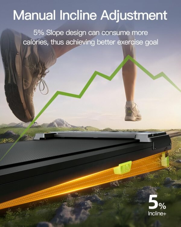Walking Pad with Incline, Under Desk Treadmill for Home, 2.5HP Portable Treadmills with Remote Control, 4 in 1 Incline Treadmill with LED Display - Image 3