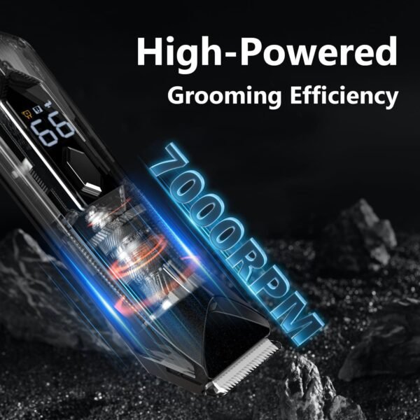 Ball Trimmer for Men - 2 Replaceable Ceramic Blades - Sharp & Gentle, Ball Shaver Men IPX7 Waterproof, Body Trimmer Men with Recharge Dock, Pubic Hair Trimmer Men, 7000RPM Mens Grooming Kit - Image 5