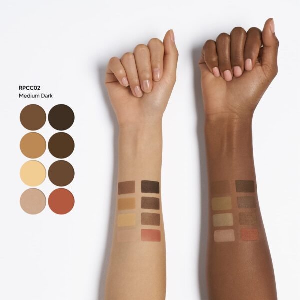 Ruby Kisses Flawless Finish with 3D Contour Cream Makeup Palette – Lightweight, Multi-Palette, Contouring Foundation, Creamy, Sculpt &Highlighting, Define Cheekbones (Dark Medium) - Image 7