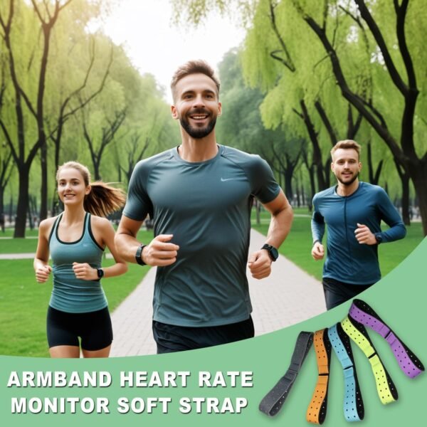 5 Pcs Replacement Armband Strap Heart Rate Monitor Band Soft Compatible with OTF, Orange Theory Fitness Adjustable Armband Strap (0.8 x 14.2 Inch) - Image 5