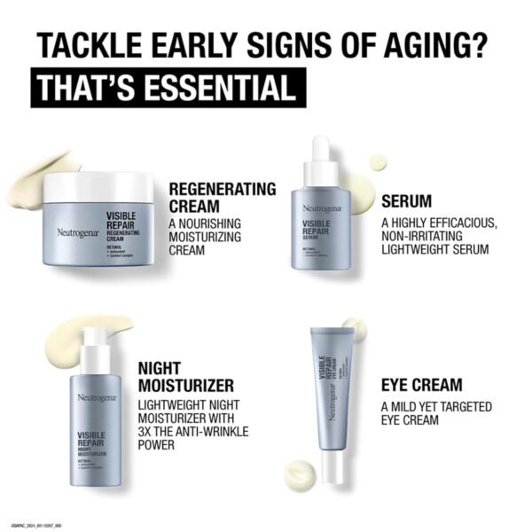 Neutrogena Retinol Face Moisturizer, Rapid Wrinkle Repair, Daily Anti-Aging Face Cream with Retinol & Hyaluronic Acid to Fight Fine Lines, Wrinkles, & Dark Spots, 1.7 oz - Image 9