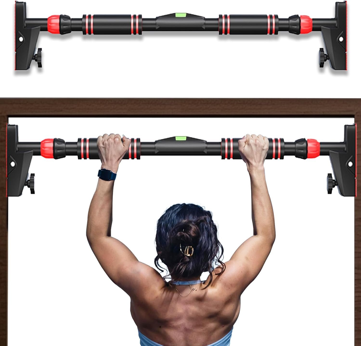 Pull Up Bar for Doorway, Free Standing & Door Workout Equipment Home Gym, No Screw Installation, Adjustable Width - Image 2