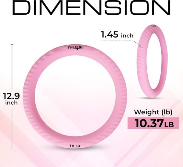 Yes4All Power Ring 10lbs, Weight Ring, Weighted Circle, Kettlebell for Yoga Exercise, Aerobics, Home Fitness, Core Training - Image 3