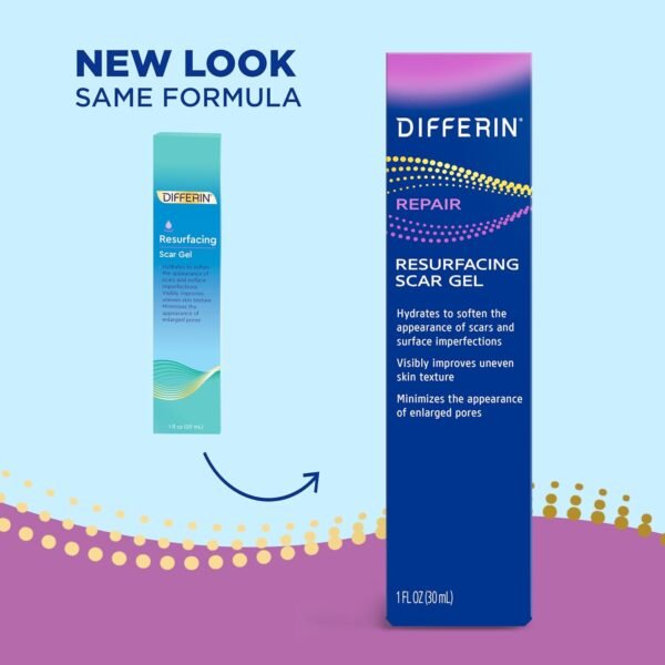 Differin Gel Acne Scar Spot Treatment for Face, Resurfacing Scar Gel, Gentle Skin Care for Acne Prone Sensitive Skin, 1 Oz (Packaging May Vary) - Image 3