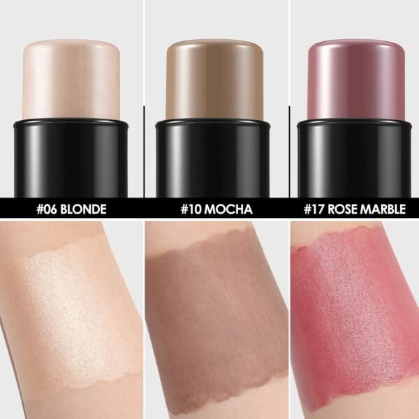 FOCALLURE 3 Pcs Cream Contour Sticks,Shades with Highlighter & Bronzer & Blush,Non-greasy Long-wear Face Contouring Pen,Easy to Sculpt the Face and Create a Lightweight Finishing Makeup,LIGHT-MEDIUM - Image 4