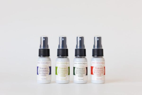 Victoria's Lavender Room Spray - All-Natural Home Atmosphere Spray, Pure Essential Oil Concentrated Room Spray Air Freshener & Bathroom Odor Eliminator, Luxury Room Spray, 4-Pack Sampler, 1 oz - Image 3
