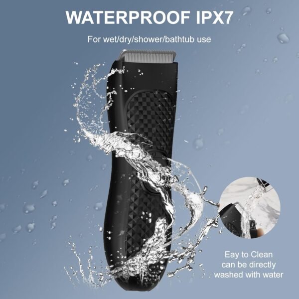 Unisex Hair Trimmer, Matt Black, for Trimming, Shaving, Body, 90mins Battery Power, IPX7 Waterproof - Image 6
