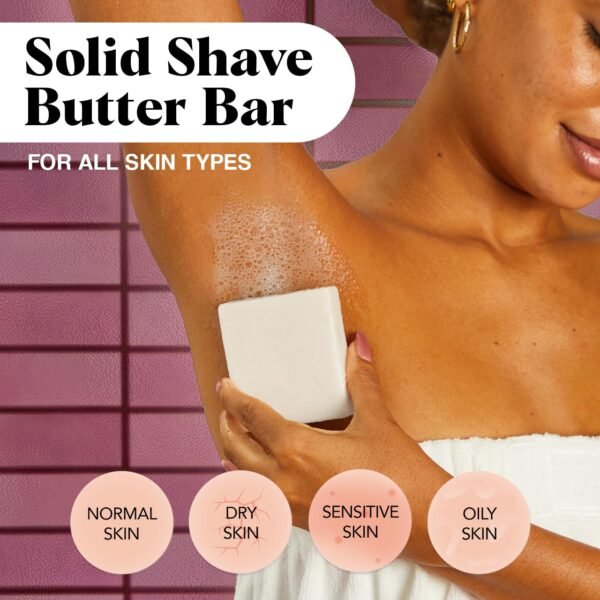 Kitsch Shaving Soap for Women - Hydrating Shave Soap for Sensitive Skin | Paraben-Free, Sulfate-Free | Shave Bar for Soft, Smooth Skin - 4oz - Image 5