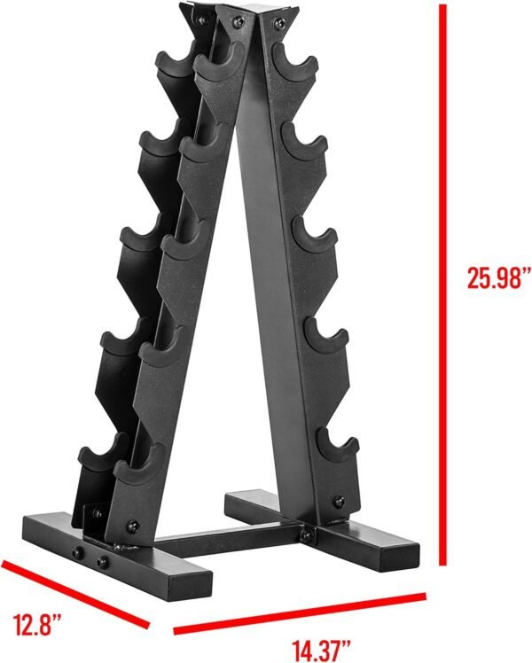 Cap Barbell 150 LB Dumbbell Set with Rack - Image 5