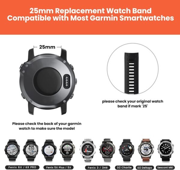 LIVLOV V11 Replacement Armband Strap Compatible with Scosche Rhythm+, Polar OH1, Magene Heart Rate Monitor, 25mm Adjustable Waterproof Wristband for Garmin Smartwatch - Image 5