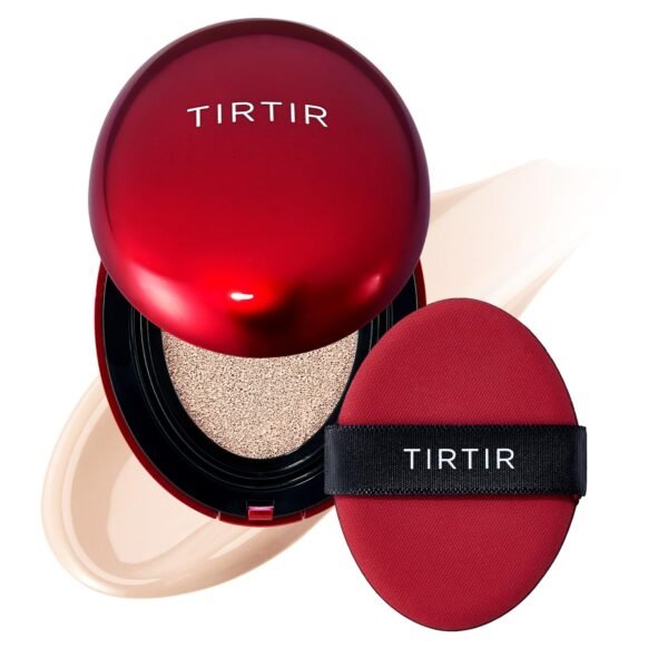 TIRTIR Mask Fit Red Cushion Foundation | Full coverage, Weighless, Skin fit, Satin Glow Finish, Korean cushion foundation (#15C Fair Porcelain, 0.63 Fl Oz (Pack of 1)) - Image 2