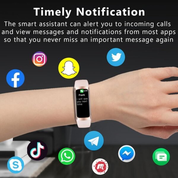 Fitness Tracker with 24/7 Heart Rate Sleep Blood Oxygen Monitor,IP68 Waterproof Smart Watch,1.10''AMOLED Touch Color Screen,Step Counter Health Activity Trackers for Women Men - Image 7
