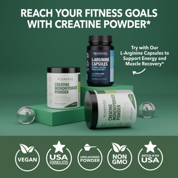 Micronized Creatine Monohydrate Powder - 5g Unflavored Post-Workout Recovery for Lean Muscle Mass, Endurance, and Energy Production - Easy-to-Mix - Vegan, Non-GMO, Gluten-Free - 60 Servings - Image 9