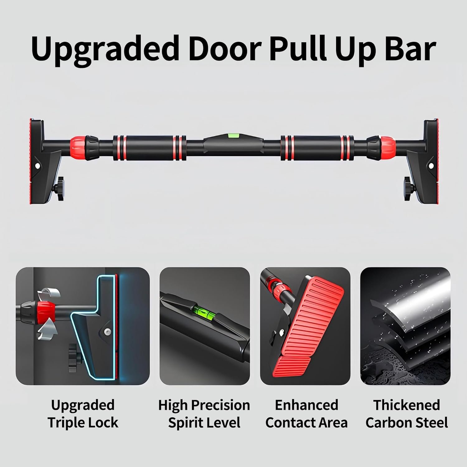 Pull Up Bar for Doorway, Free Standing & Door Workout Equipment Home Gym, No Screw Installation, Adjustable Width - Image 5
