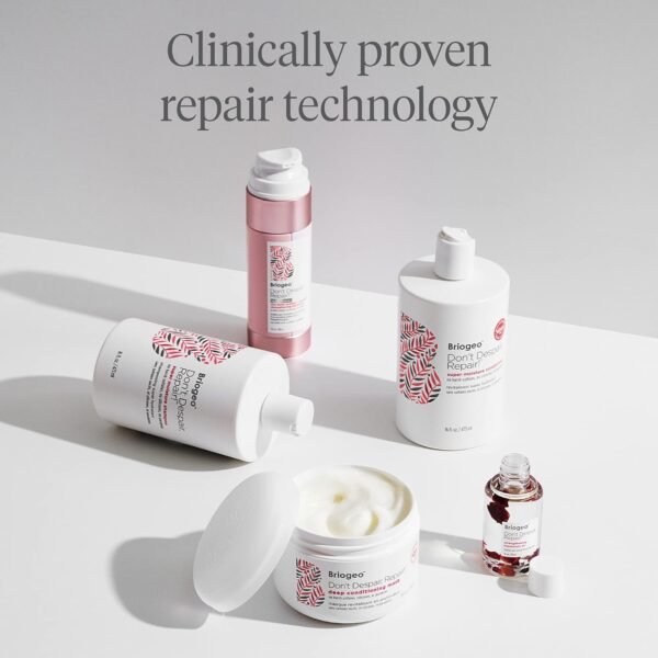 Briogeo Don't Despair, Repair! Deep Conditioning Mask, Deep Conditioner for Dry Damaged or Color Treated Hair, Prevent Future Breakage, Protein Mask for Stronger Hair, Vegan, Cruelty-Free - Image 9