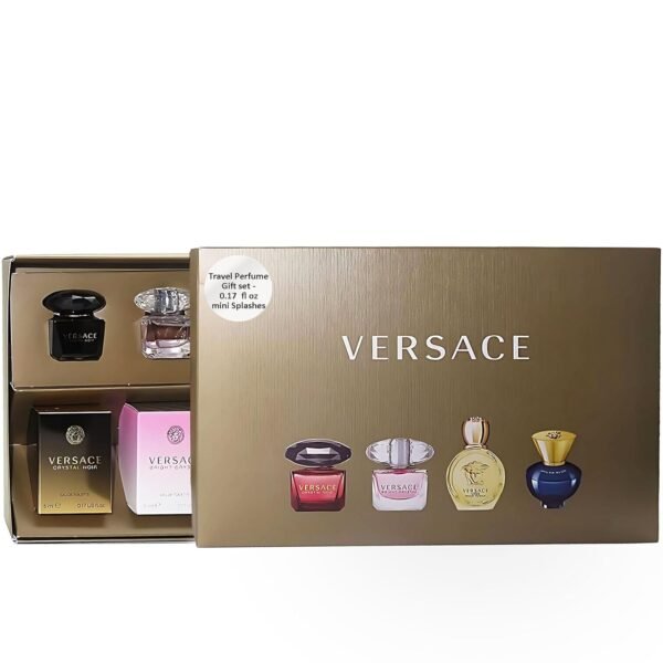 Versace Gifts & Sets Womens Mini Set (Crystal Noir/Bright Crystal/Eros Pour Femme EDT, Pour Femme Dylan Blue EDP) - Image 2