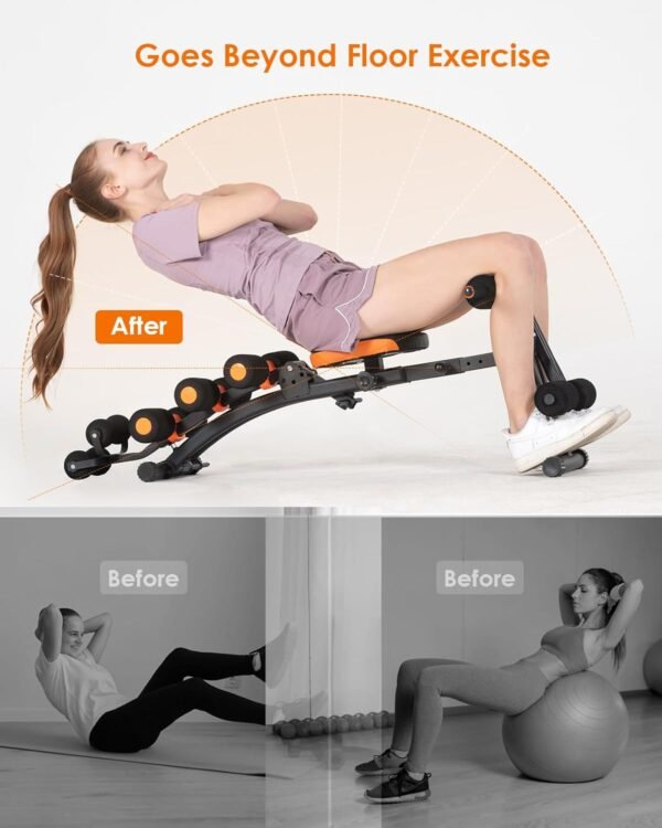Dskeuzeew Ab Workout Bench for Home Gym, Multi-Functional Adjustable Ab Crunch Machine for Total Body Workout, Ab Exercise Equipment for Abs, Ab Trainer for Core, Leg, Thighs, Buttocks, Sit-up - Image 4