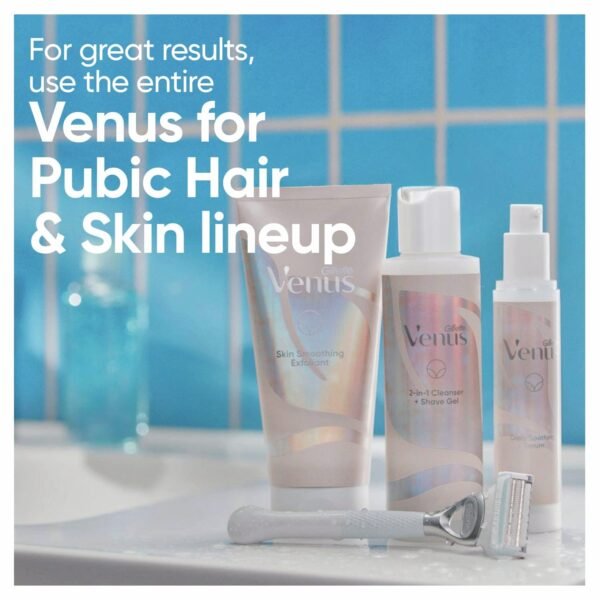 Gillette Venus Intimate Grooming 2in1 Cleanser and Shave Gel for Bikini Pubic Hair and Skin 6.4 Oz - Image 3