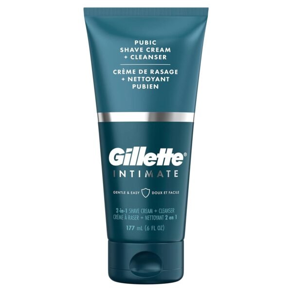 Gillette Intimate 2 in 1 Pubic Shave Cream + Cleanser, Gentle Formula, Formulated for Pubic Hair & Skin, with Aloe, Paraben Free (177 ml) - Image 2