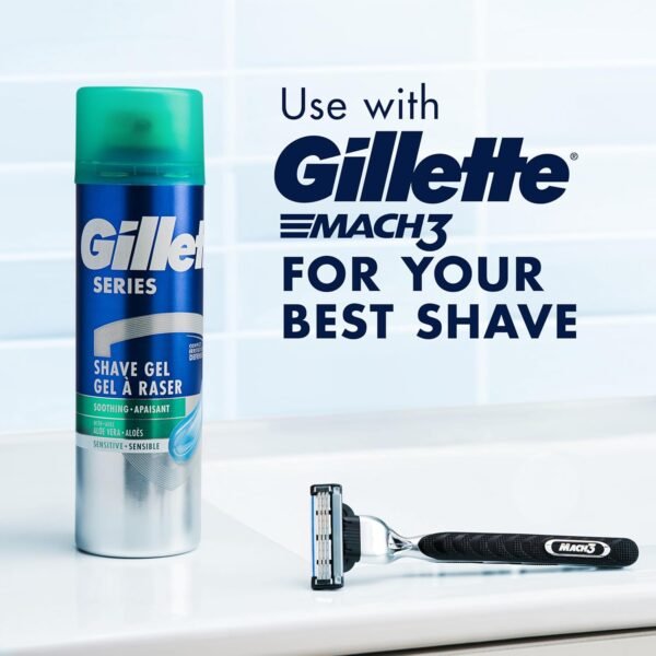 Gillette Series 3X Action Shave Gel, Sensitive Twin Pack, 7 Oz (Pack of 2) - Image 7