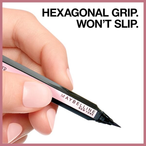Maybelline Hyper Easy Liquid Pen No-Skip Eyeliner, Satin Finish, Waterproof Formula, Pitch Black, 0.018 Fl Oz - Image 7