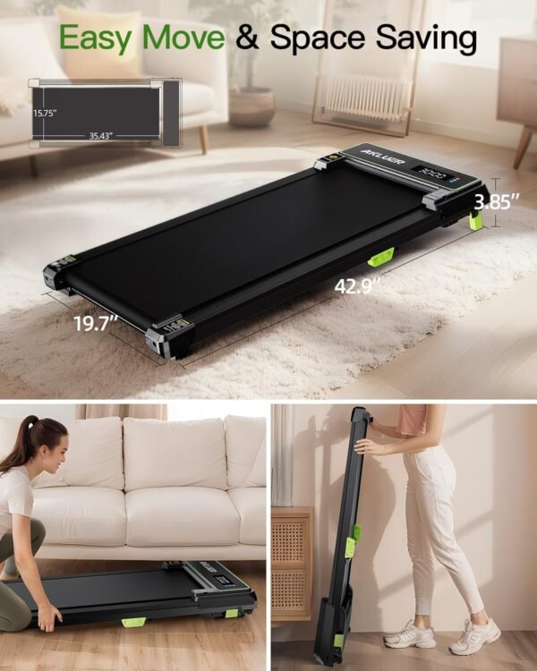 Walking Pad with Incline, Under Desk Treadmill for Home, 2.5HP Portable Treadmills with Remote Control, 4 in 1 Incline Treadmill with LED Display - Image 6