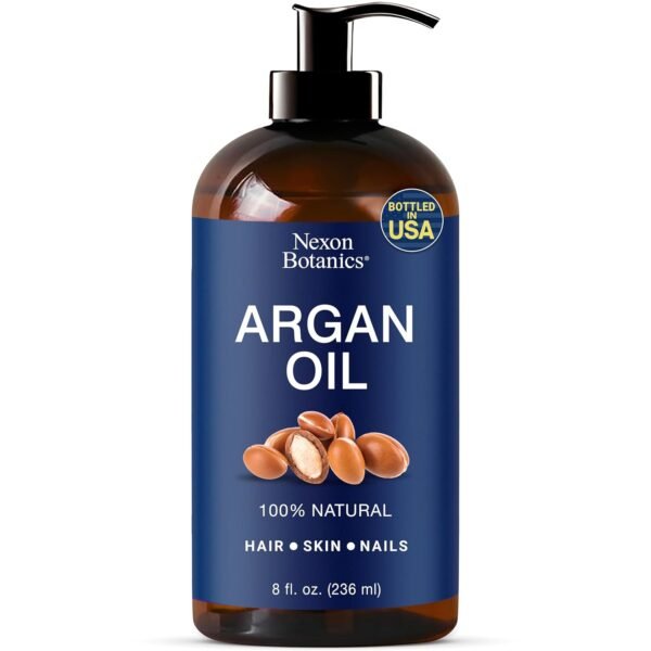 Argan Oil for Hair Growth 8 fl oz - 100% Natural Moroccan Argan oil for Face, Body, Skin and Nails - Aceite de Argan - Image 2