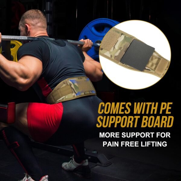 VISMIX Nylon Weight Lifting Belt for Back Support, Gym Belt for Training, Strength Training, Powerlifting, Squat & Deadlift-Adjustable Weightlifting Belt - Image 3