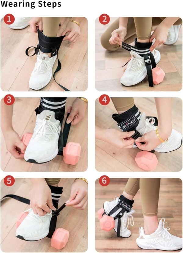 Adjustable Adjustable Feet Dumbbell Attachment,Feet Weight Lifting-Foot Weights for Exercise, Leg Extensions,Tibialis Trainer,Leg Lift Exercise Equipment - Image 7