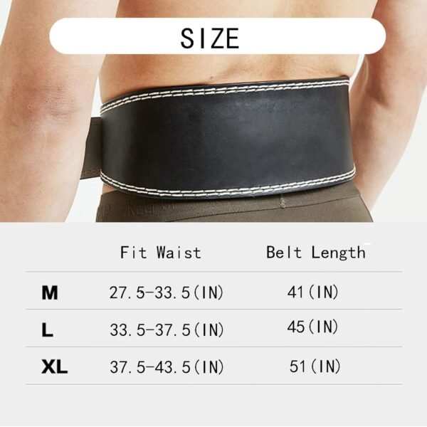 Weight Lifting Belt Back Lumbar Support Strength Training Fitness Workout Home Gym - Image 4
