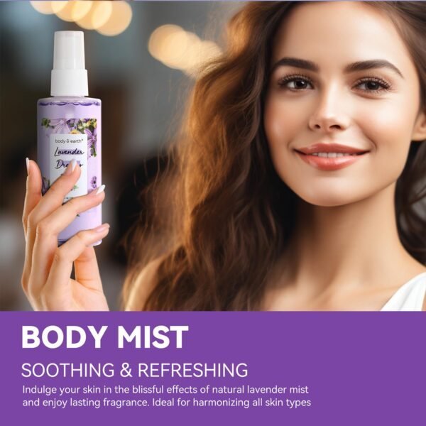 BODY & EARTH Body Mist Gift Set - Spa Gifts for Women, Perfume, Body Lotion, and Body Scrub in a Lavender Dreams Box- Perfect Birthday Gifts for Moms, and Special Occasions,Unique Gift Ideas for Her - Image 6
