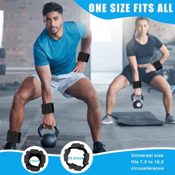 Wrist Weights Set of 2(1LB Each),Ankle Weights for Women men,Adjustable Weighted Bracelet,Wearable arm and leg Weighted Bangles,for Yoga,Pilates,Walking,Strength Training,Gym Workouts,Running - Image 7