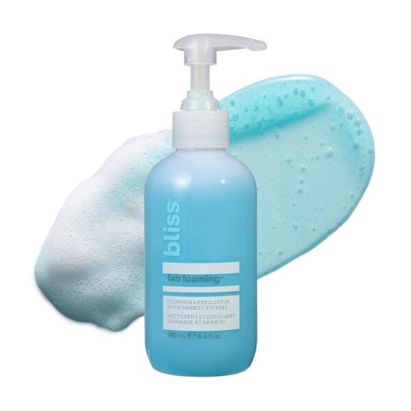 Bliss Fab Foaming 2-In-1 Cleanser and Exfoliator with Bamboo Buffers - 6.4 Fl Oz - Oil-Free Gel Face Wash - Makeup Remover - Vegan & Cruelty Free - Image 2