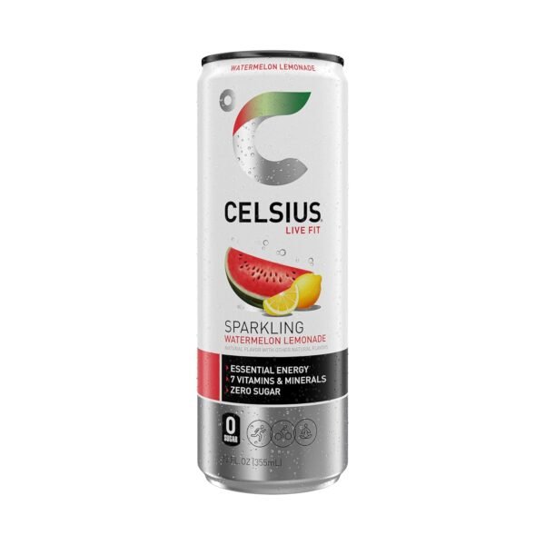 CELSIUS Sparkling Watermelon Lemonade, Functional Essential Energy Drink 12 Fl Oz (Pack of 12) - Image 6