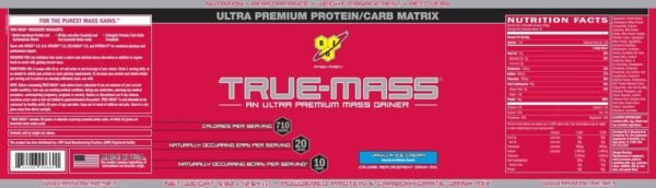 BSN TRUE-MASS Weight Gainer, Muscle Mass Gainer Protein Powder, Vanilla Ice Cream, 5.82 Pound - Image 4