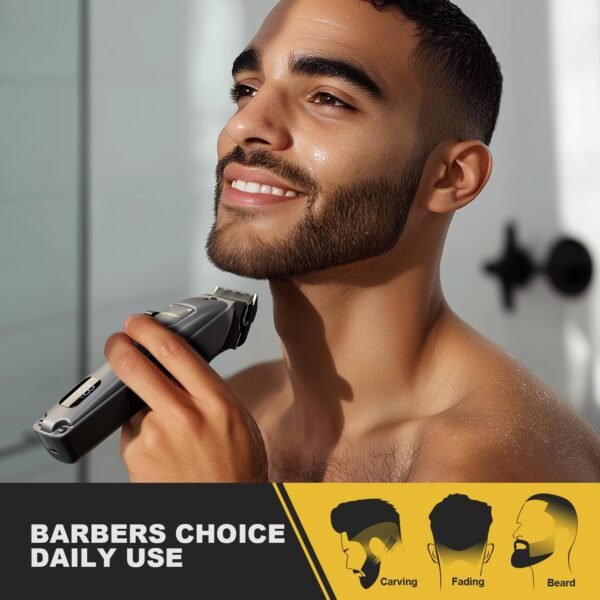 SUPRENT Hair Clippers for Men Professional, USB-C Rechargeable Cordless Clippers for Hair Cutting, Mens Hair Clippers and Trimmer Kit for Barber with LED Display for Barbers & Home Use - Image 6