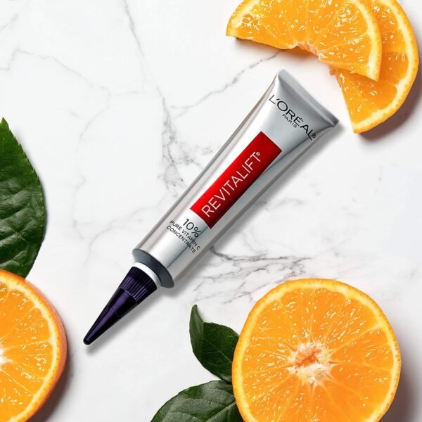 L'Oreal Paris Revitalift 10% Pure Vitamin C Face Serum, Brighter Skin, Reduced Wrinkles, Fragrance Free 1 0z. - Image 7