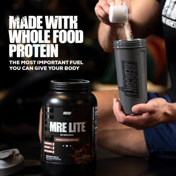 REDCON1 MRE Lite Whole Food Protein Powder, Vanilla Milkshake - Low Carb & Whey Free Meal Replacement with Animal Protein Blends - Easy to Digest Supplement Made with MCT Oils (30 Servings) - Image 5