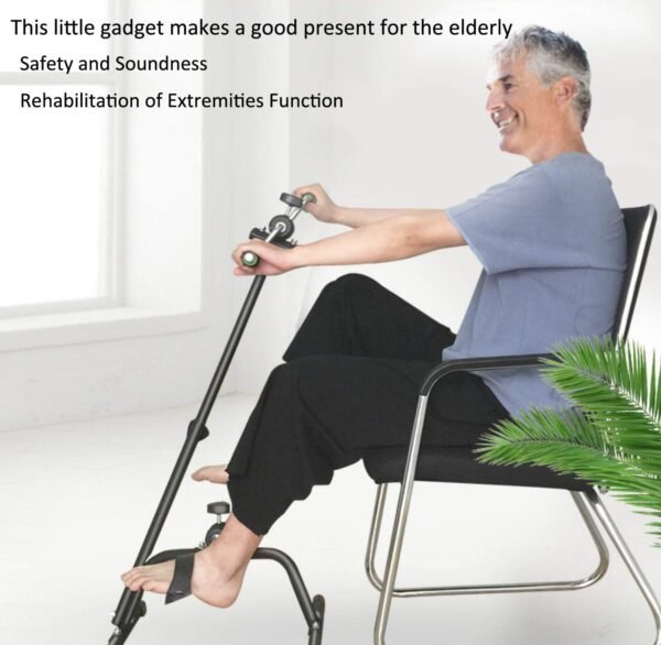 Pedal Exerciser Bike Hand Arm Leg and Knee Peddler Adjustable Fitness Equipment for Seniors, Elderly Home Pedal Exercise Bike for Total Body, with Gift Box - Image 8
