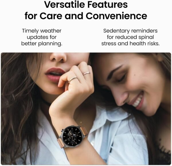 TOZO AMOLED S5 Smart Watch (Answer/Make Calls), 1.43’’ HD Screen for Men Women 100+ Sport Modes Fitness Watchs with Blood Oxygen/Sleep/Heart Rate Monitor, IP68 Waterproof, Leather Band Brown - Image 10