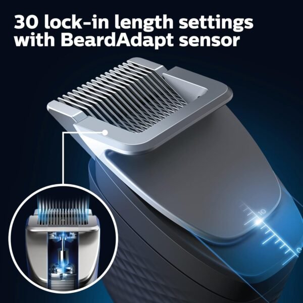 Philips Norelco Series 9000, Ultimate Precision Beard and Hair Trimmer with Beard Sense Technology for an Even Trim, BT9810/40 - Image 3