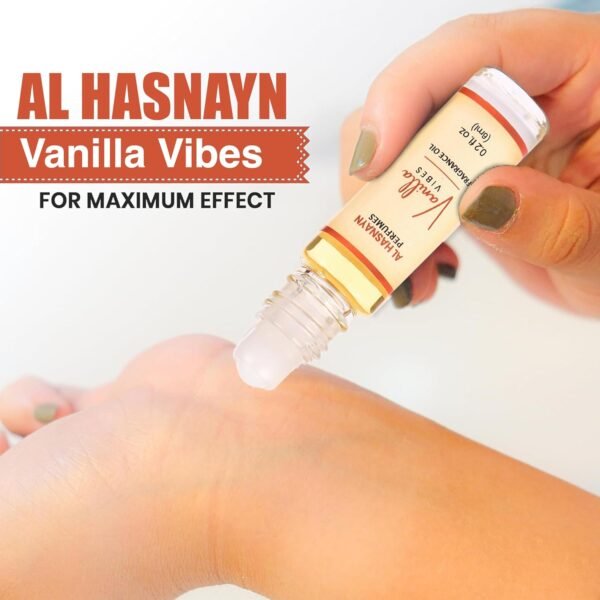 AL-HASNAYN Vanilla vibes Fragrance Oil Roll-On Perfume 0.20 fl oz(6ml) |Rollerball perfume |Alcohol free| Long Lasting | Gifts for men women| - Image 6