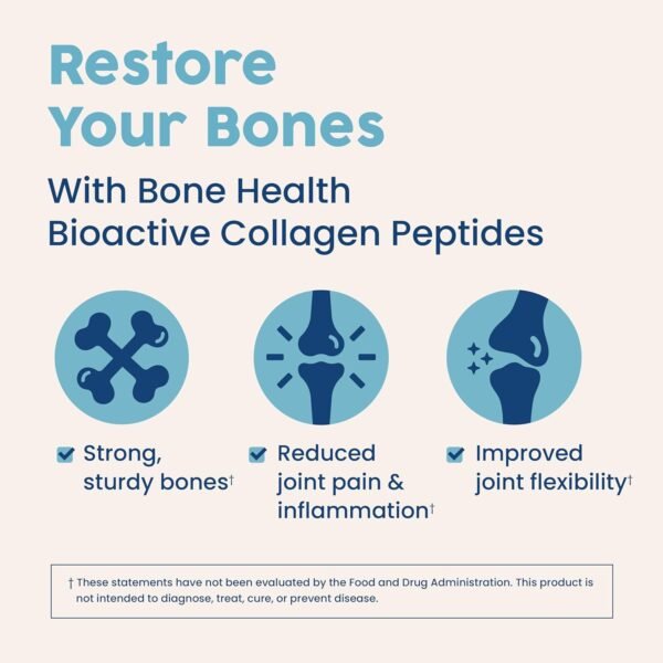 NativePath Bone Health Collagen Peptides, Type 1 & 3, with Fortibone and Verisol, 7.9 Ounce, 30 Servings - Image 5